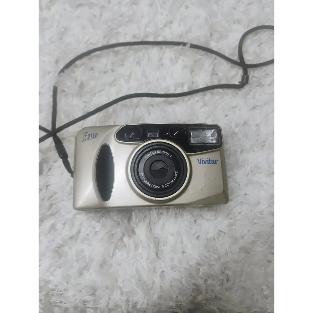 Vintage Vivitar PZ 3110 Day Date 38mm Point & Shoot Film Camera *Tested* Photo
